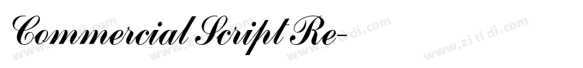 Commercial Script Re字体转换